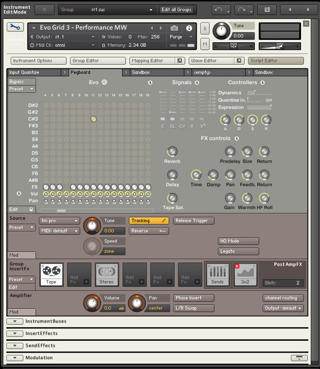 Evo 3 tools grid