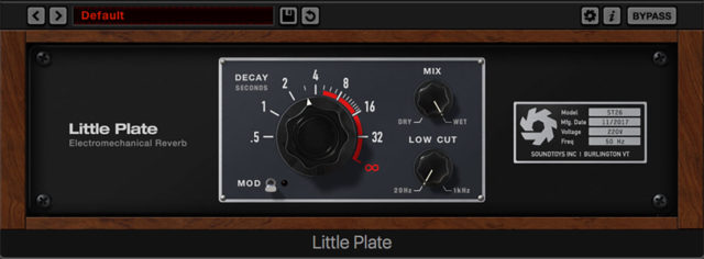 Sound Toys Little Plate reverb