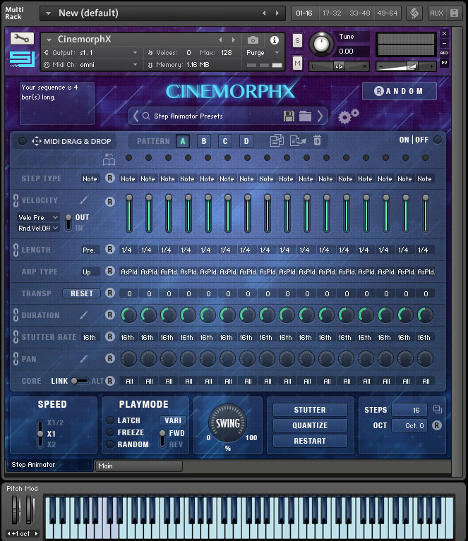 Sample Logic Cinemorphx step animator