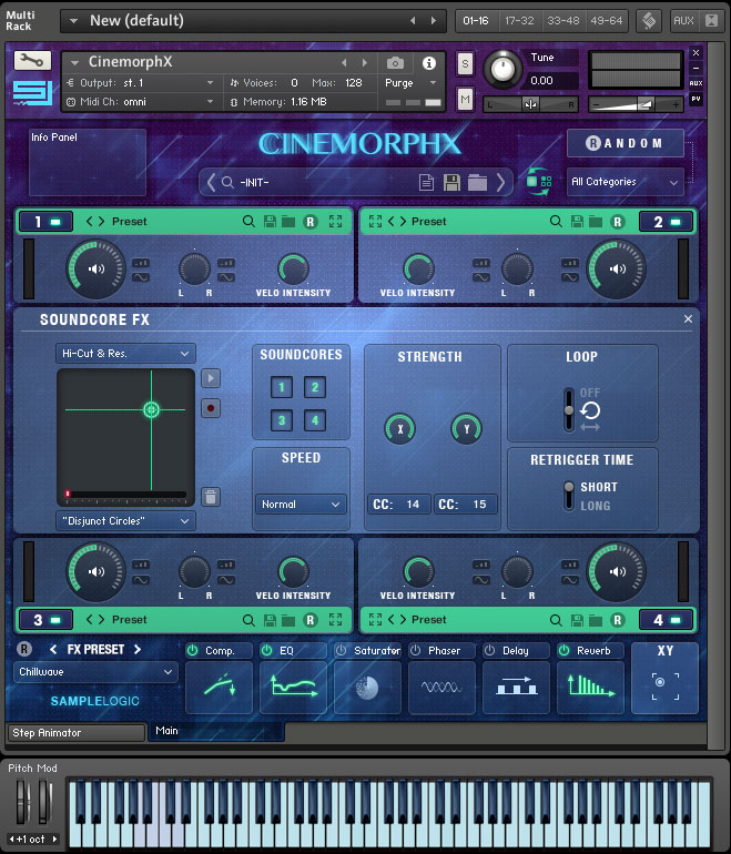 Sample Logic Cinemorphx Morphing screen