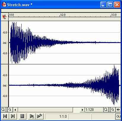 The Reverse function is found on most editors and can not only create the archetypal reverse cymbal sample but also other special effects.