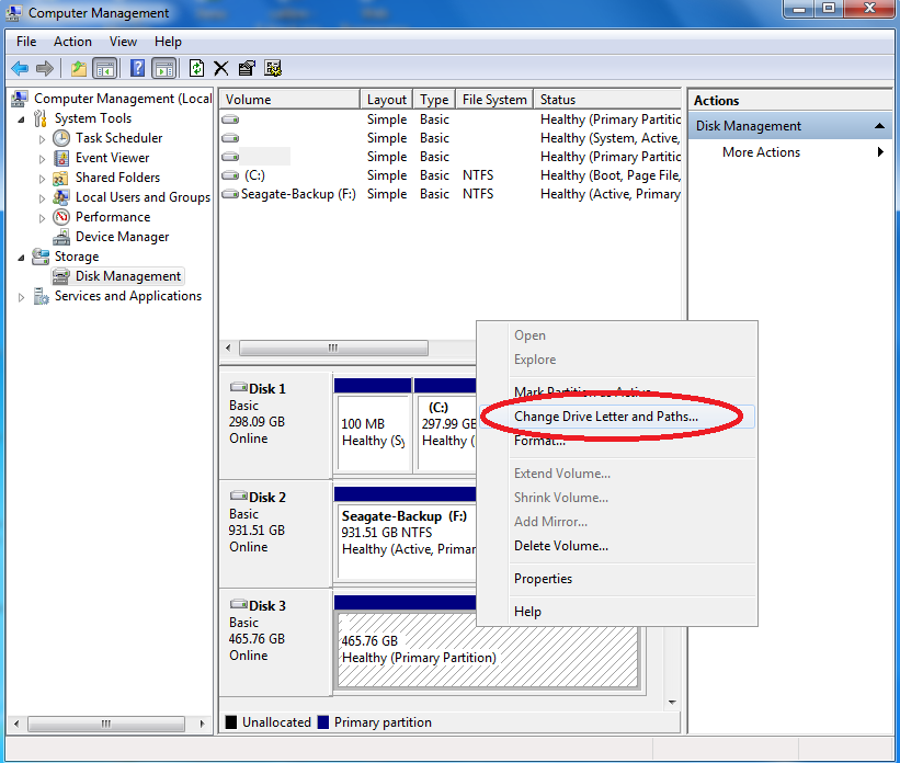 Change Drive Letter and Paths