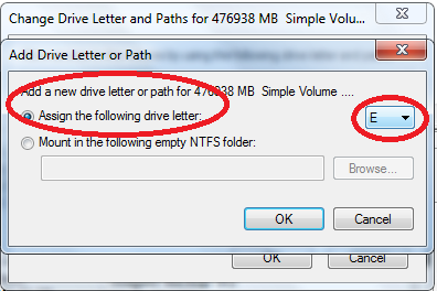 Assign a Drive Letter